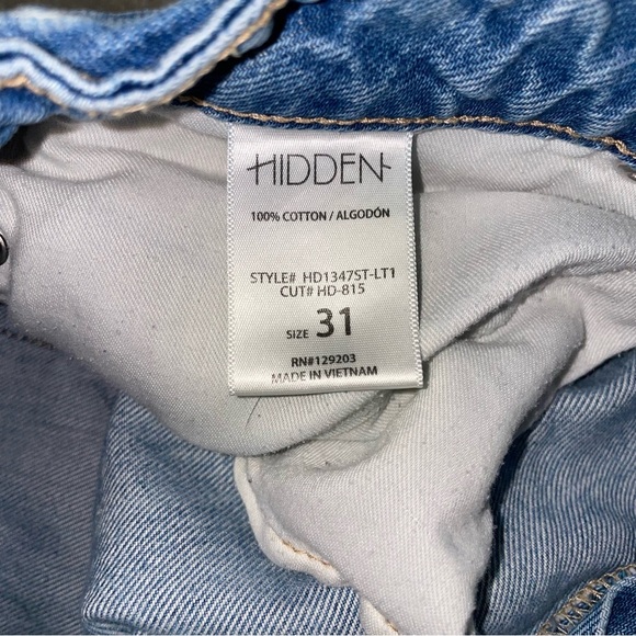 Hidden Tracey Distressed Straight Leg Jeans Medium Wash Size 31 - Picture 7 of 10